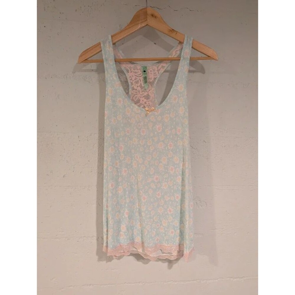 Honeydew Intimates Lace Racerback Pajama Tank Floral Print Sleepwear Cami XL